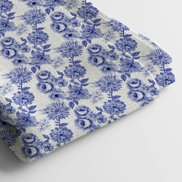 Arihant Creations Linen Cotton Digital Print Fabric  | 44 Width, Unstitched, Poly Blend - Linen