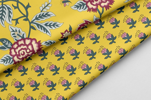Poly Cotton Top Bottom Digital Printed Set, 2.5 Mtr Top With 2.5 Mtr Bottom, Cotton Fabric