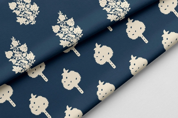 Poly Cotton Top Bottom Digital Printed Set, 2.5 Mtr Top With 2.5 Mtr Bottom, Cotton Fabric