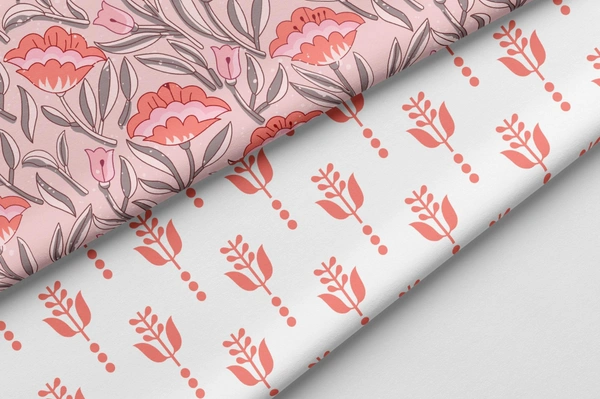Arihant Creations Poly Cotton Top Bottom Digital Printed Set, 2.5 Mtr Top With 2.5 Mtr Bottom, Cotton Fabric - Cotton
