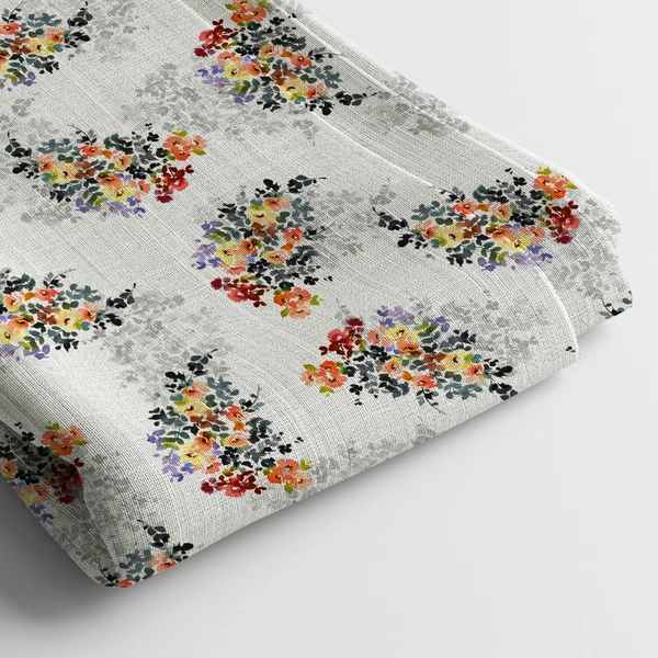 Arihant Creations Crepe Digital Print Fabric  | 44 Width, Unstitched - American Crepe