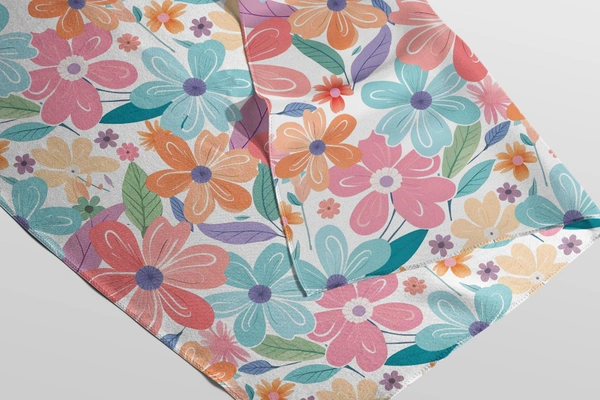 Arihant Creations Japan Satin Digital Print Fabric  | 44 Width, Poly Blend, Unstitched - Japan Satin