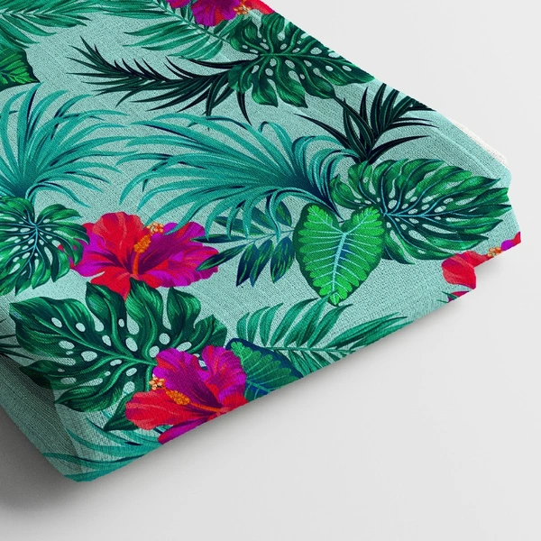 Arihant Creations Muslin Digital Printed Fabric  | Poly Blend, 44 Width, Unstitched - Muslin