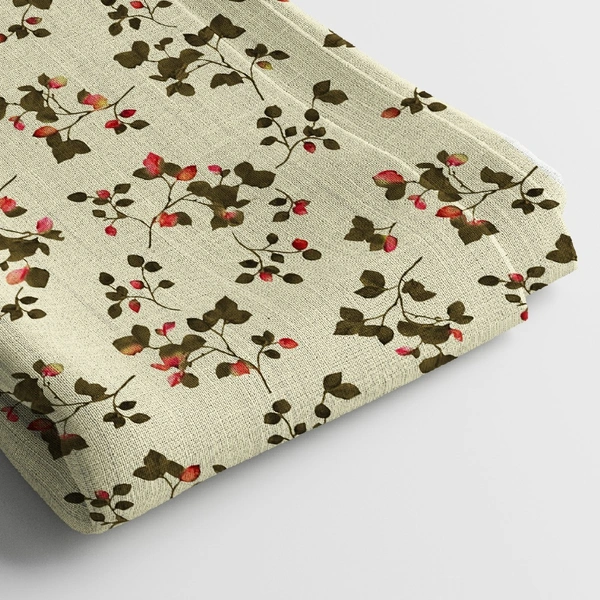 Arihant Creations Poly Cotton Digital Print Fabric  | Unstitched, 44 Width - Poly Cotton