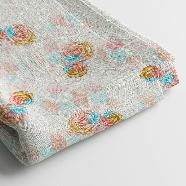 Arihant Creations Crepe Digital Print Fabric  | 44 Width, Unstitched - American Crepe