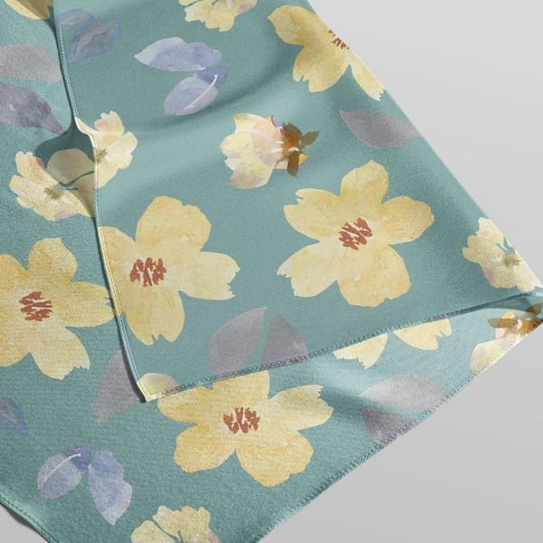 Arihant Creations Japan Satin Digital Print Fabric 2.5 MTR | 44 Width, Poly Blend - Japan Satin 2.5 MTR