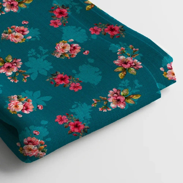 Arihant Creations Georgette Digital Print Fabric  | Unstitched, 44 Width - Georgette