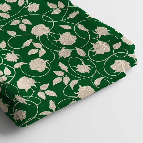Arihant Creations Linen Cotton Digital Print Fabric  | 44 Width, Unstitched, Poly Blend - Linen