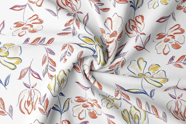 Arihant Creations Rayon Digital Print Fabric 2.5 MTR | 44 Width, Unstitched, Poly Blend - Rayon 2.5 MTR