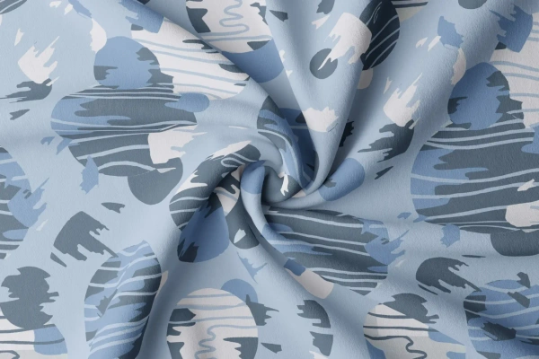 Arihant Creations Poly Rayon Digital Printed Fabric, Soft Fabric, , Durable, 44 Inches Width - Rayon