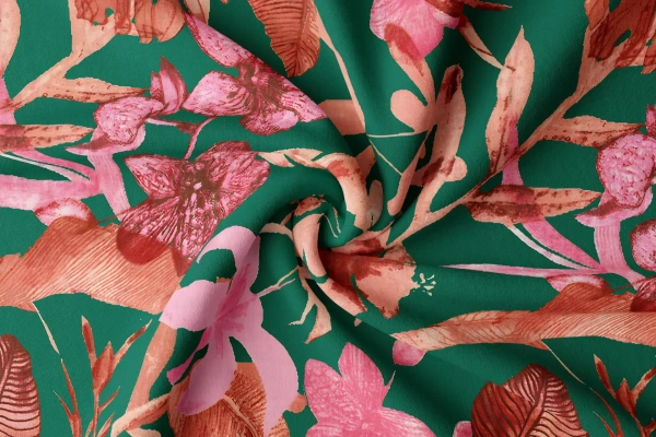 Arihant Creations Poly Rayon Digital Printed Fabric  | 44 Width, Unstitched - Rayon