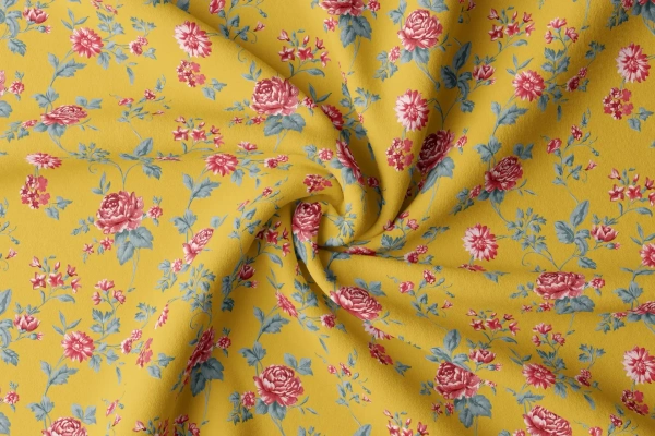 Arihant Creations Poly Rayon Digital Printed Fabric  | 44 Width, Unstitched - Rayon