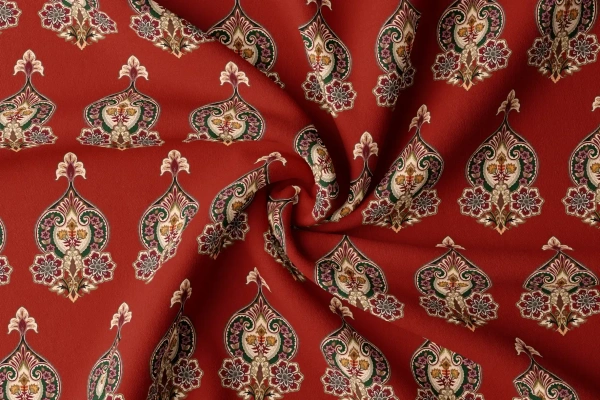 Arihant Creations Poly Rayon Digital Printed Fabric  | 44 Width, Unstitched - Rayon