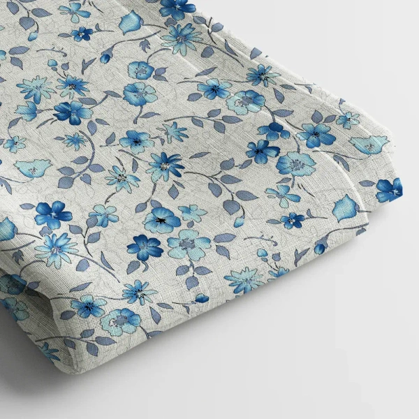 Arihant Creations Poly Cotton Digital Print Fabric  | 44 Width, Unstitched - Poly Cotton