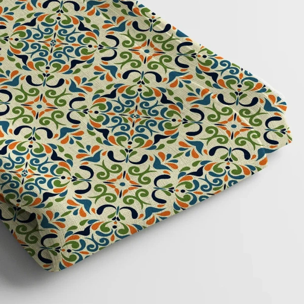 Arihant Creations Muslin Digital Printed Fabric  | Poly Blend, 44 Width, Unstitched, Soft, Lightweight - Muslin