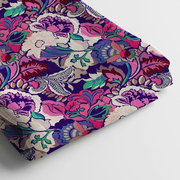 Arihant Creations Crepe Digital Print Fabric  | 44 Width, Unstitched - American Crepe
