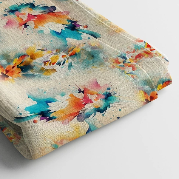 Arihant Creations Crepe Digital Print Fabric  | 44 Width, Unstitched - American Crepe