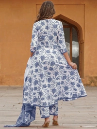 Arihant Creations Women's Cotton Kurta Pant Dupatta Set - Extra Large (XL)
