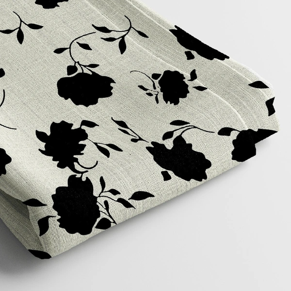 Arihant Creations Linen Cotton Digital Print Fabric  | 44 Width, Unstitched, Poly Blend - Linen