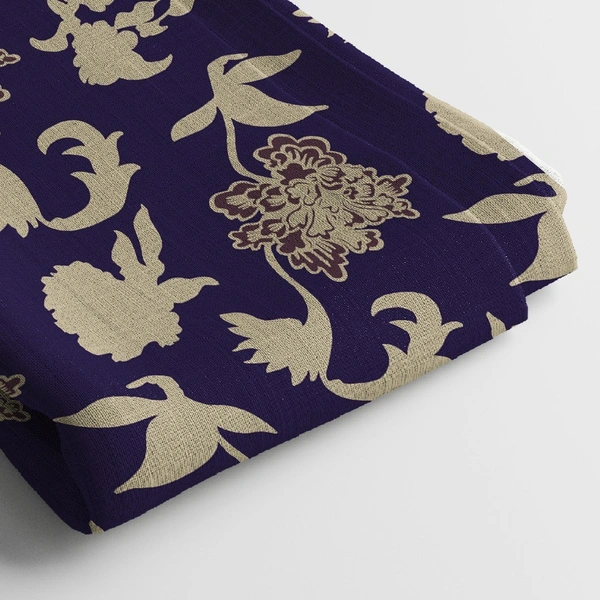 Arihant Creations Linen Cotton Digital Print Fabric  | 44 Width, Unstitched, Poly Blend - Linen