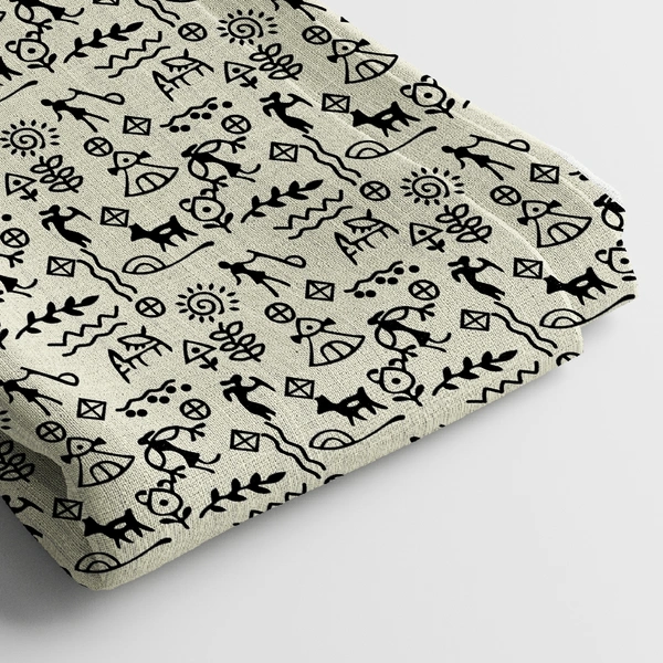 Arihant Creations Poly Cotton Digital Printed Fabric  | 44 Width, Unstitched - Poly Cotton