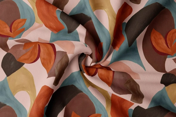 Arihant Creations Poly Rayon Digital Printed Fabric, Soft Fabric, , Durable, 44 Inches Width - Rayon