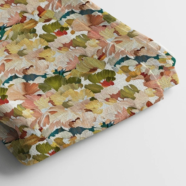 Arihant Creations Linen Cotton Digital Print Fabric  | 44 Width, Unstitched, Poly Blend - Linen