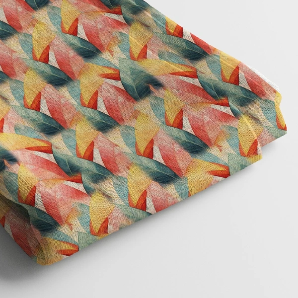 Arihant Creations Linen Cotton Digital Print Fabric  | 44 Width, Unstitched, Poly Blend - Linen