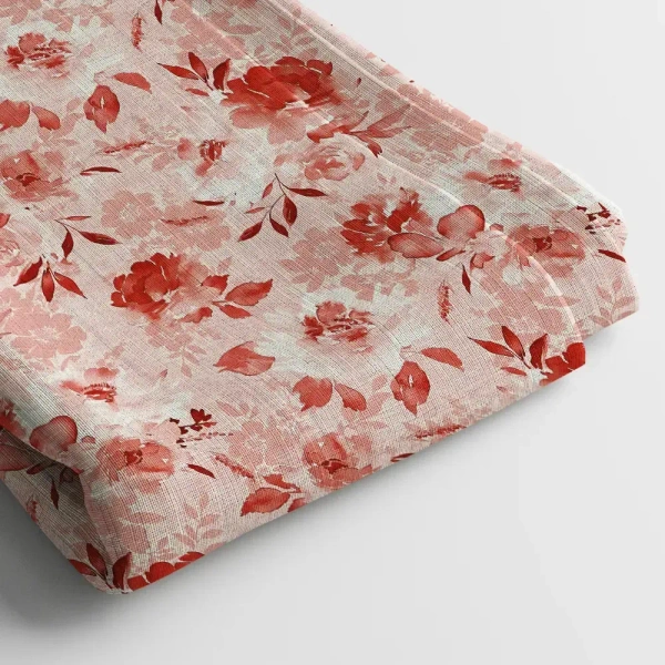 Arihant Creations Linen Cotton Digital Print Fabric 2.5 MTR | 44 Width, Unstitched, Poly Blend - Linen 2.5 MTR