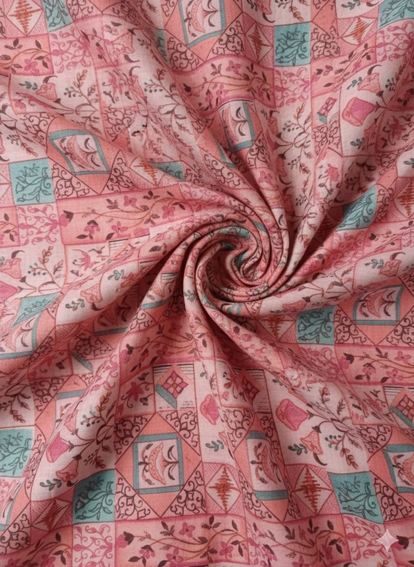 Arihant Creations Pure Viscose Rayon Digital Printed Fabric, 2.5 MTR CUT, Unstitched, Soft & Lightweight - Pure Viscose Rayon