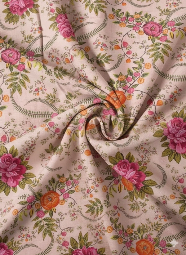 Arihant Creations Pure Viscose Rayon Digital Printed Fabric, 2.5 MTR CUT, Unstitched, Soft & Lightweight - Pure Viscose Rayon