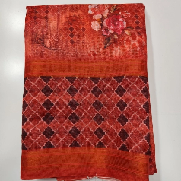 Arihant Creations Printed Cotton Checks Saree 