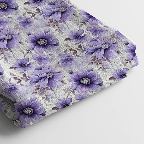 Arihant Creations Crepe Digital Print Fabric  | Unstitched, 44 Width - American Crepe
