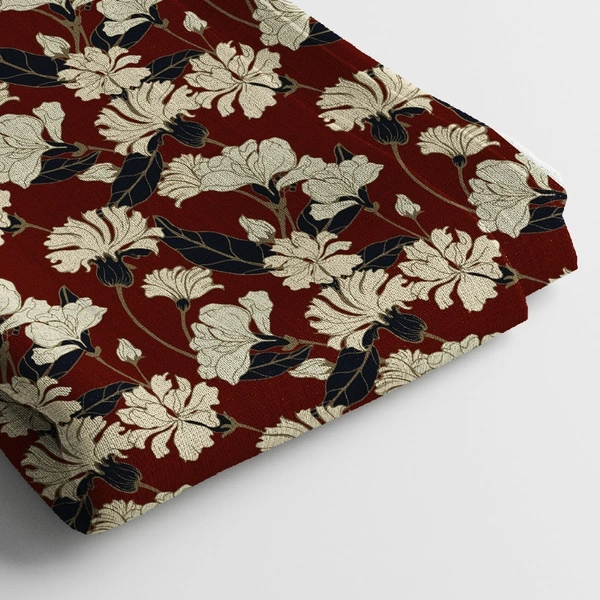 Arihant Creations Muslin Digital Printed Fabric  | Poly Blend, 44 Width, Unstitched, Soft, Lightweight - Muslin