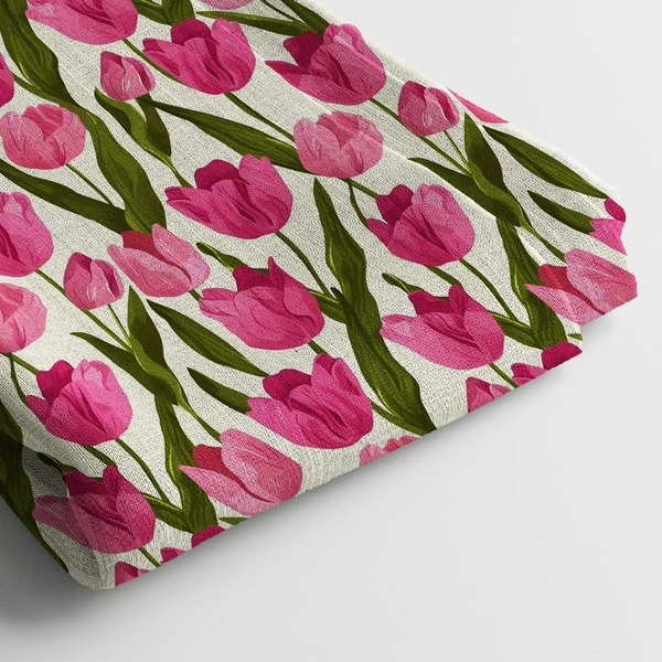 Arihant Creations Poly Cotton Digital Printed Fabric, 44 Inches, Soft & Lightweight For Women Clothing - Poly Cotton