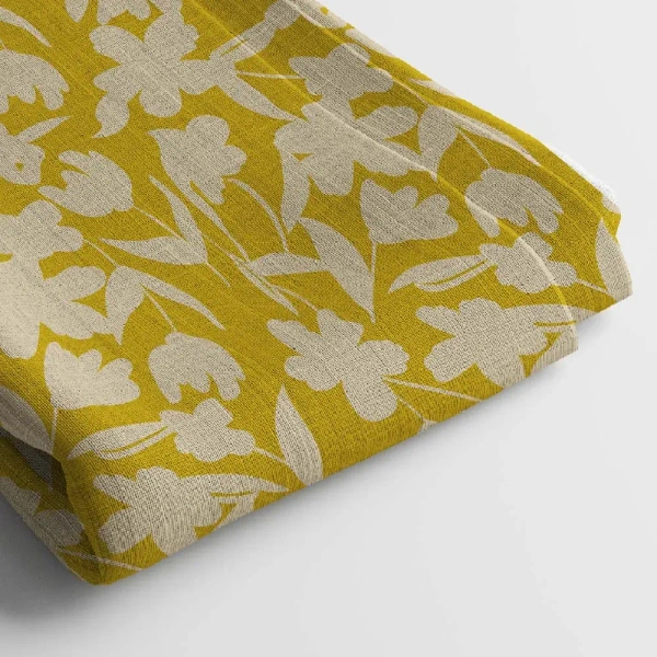 Arihant Creations Linen Cotton Digital Print Fabric  | 44 Width, Unstitched, Poly Blend - Linen