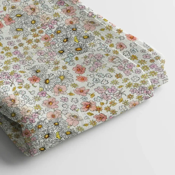Arihant Creations Linen Cotton Digital Print Fabric  | 44 Width, Unstitched, Poly Blend - Linen