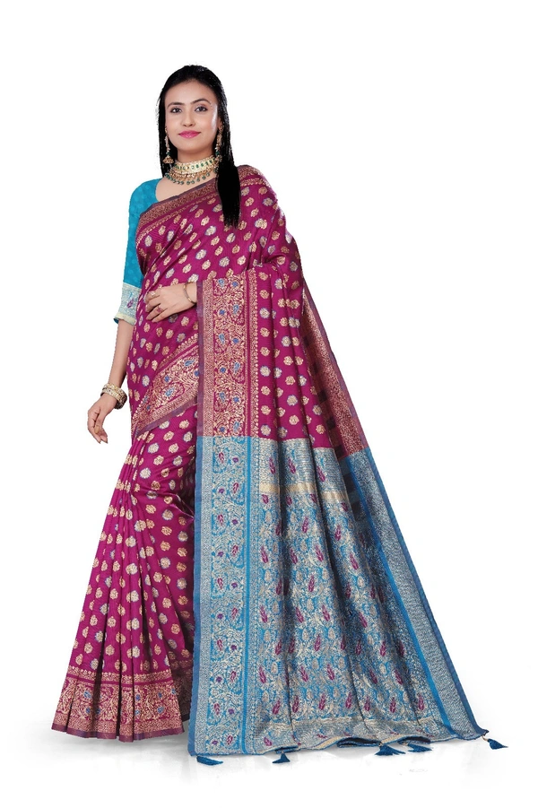 VEEROSA Banarasi Silk Saree