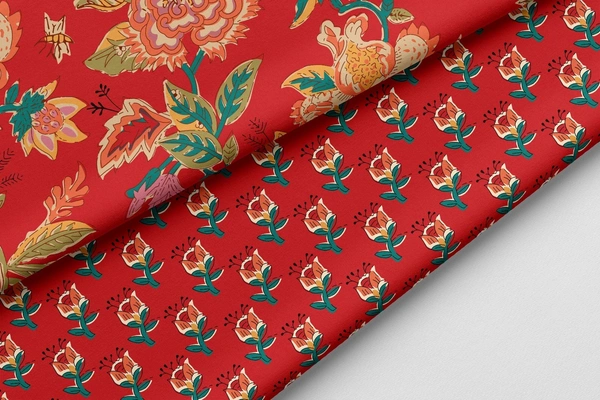 Arihant Creations Poly Cotton Top Bottom Digital Printed Set, 2.5 Mtr Top With 2.5 Mtr Bottom, Cotton Fabric - Cotton