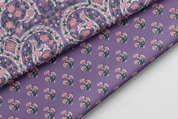 Arihant Creations Poly Cotton Top Bottom Digital Printed Set, 2.5 Mtr Top With 2.5 Mtr Bottom, Cotton Fabric - Cotton