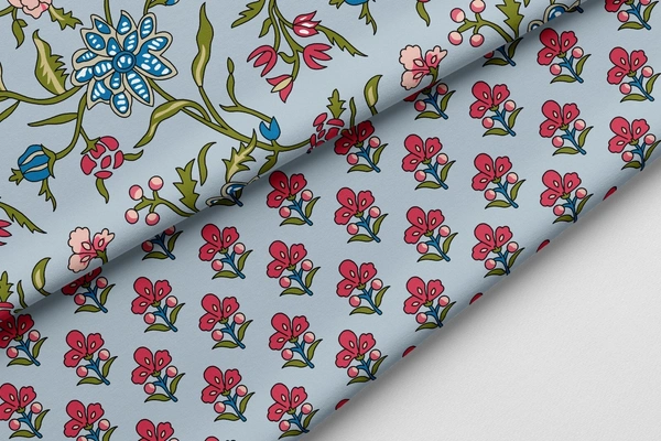 Arihant Creations Poly Cotton Top Bottom Digital Printed Set, 2.5 Mtr Top With 2.5 Mtr Bottom, Cotton Fabric - Cotton
