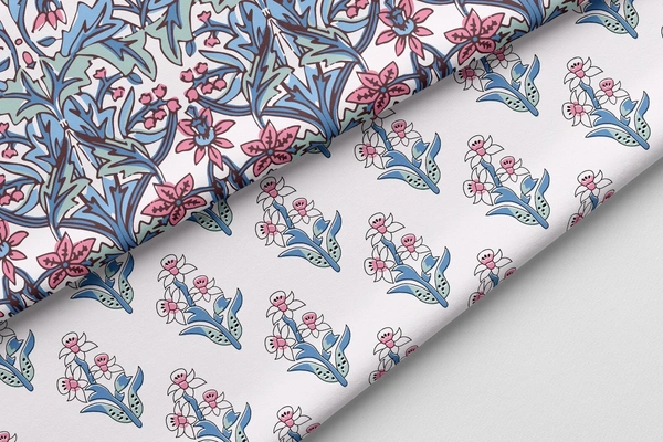 Arihant Creations Poly Cotton Top Bottom Digital Printed Set, 2.5 Mtr Top With 2.5 Mtr Bottom, Cotton Fabric - Cotton