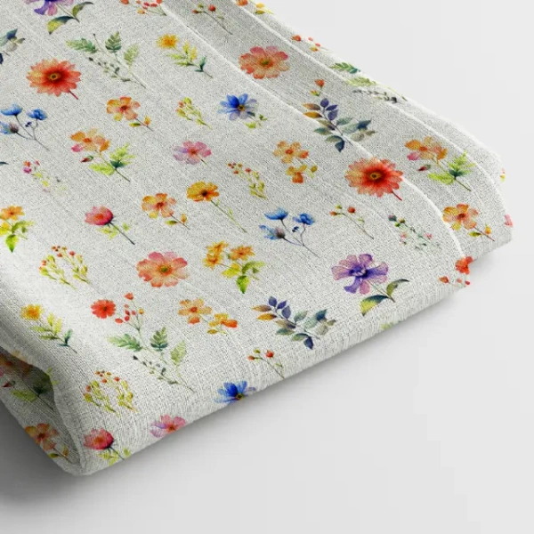 Arihant Creations Muslin Digital Printed Fabric  | Poly Blend, 44 Width, Unstitched - Muslin