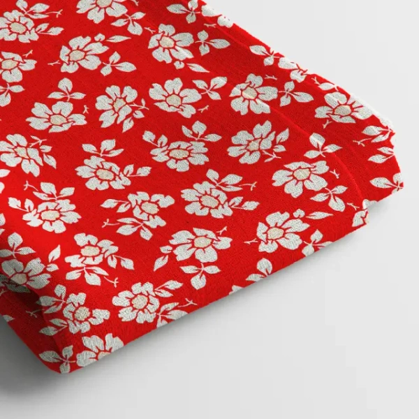 Arihant Creations Muslin Digital Printed Fabric  | Poly Blend, 44 Width, Unstitched, Soft, Lightweight - Muslin