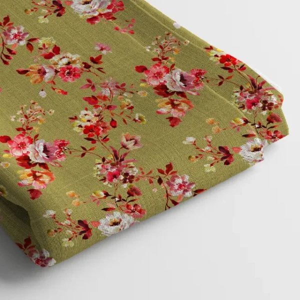 Arihant Creations Muslin Digital Printed Fabric  | Poly Blend, 44 Width, Unstitched, Soft, Lightweight - Muslin