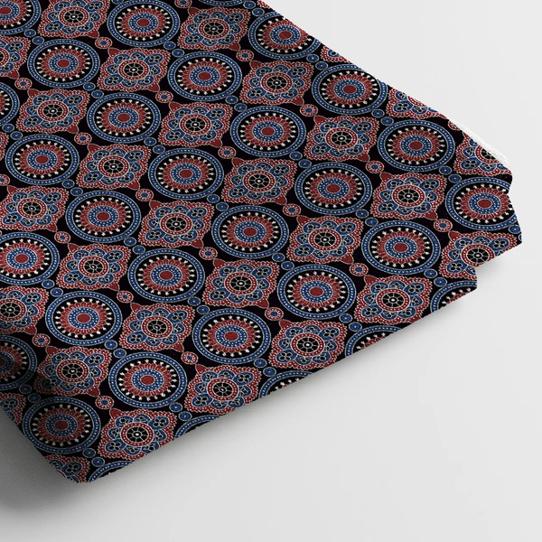 Arihant Creations Poly Cotton Digital Printed Fabric  | 44 Width, Unstitched - Poly Cotton