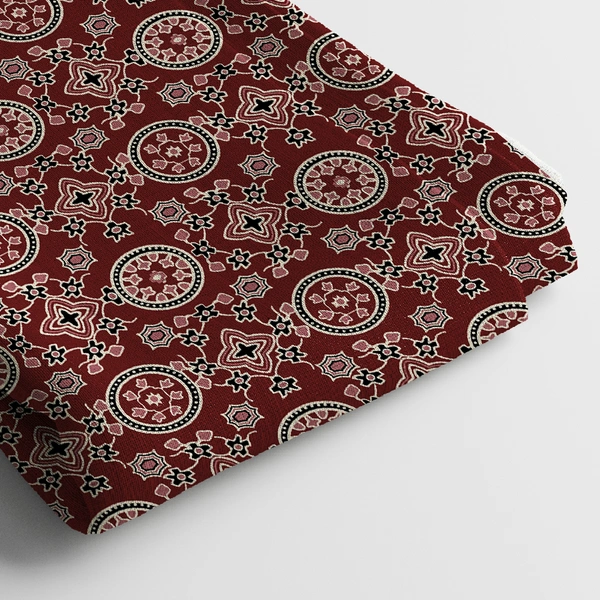 Arihant Creations Modal Satin Digital Printed Fabric | 44 Width, Unstitched - Modal Satin