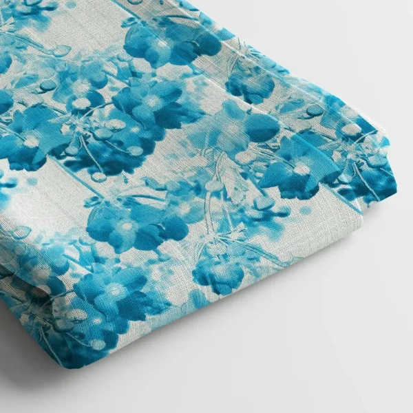 Arihant Creations Muslin Digital Printed Fabric  | Poly Blend, 44 Width, Unstitched, Soft, Lightweight - Muslin