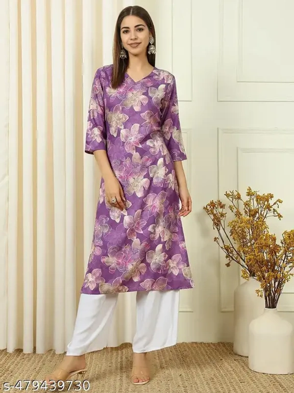 Arihant Creations Women's Viscose Rayon Foil Printed Kurta, Comfortable - Extra Large (XL)