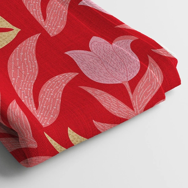Arihant Creations Poly Cotton Digital Printed Fabric, 44 Inches, Soft & Lightweight For Women Clothing - Poly Cotton